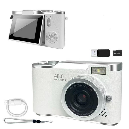 Foldable Screen Student Camera, 1 Count Retro CCD Card Machine, Entry-level 1080P High Built-in Games & Filter Functions Camera, Video, Mini Cameras, Digital Products, Electronic Gift Set, Portable Travel Camera, Portable Pocket Camera