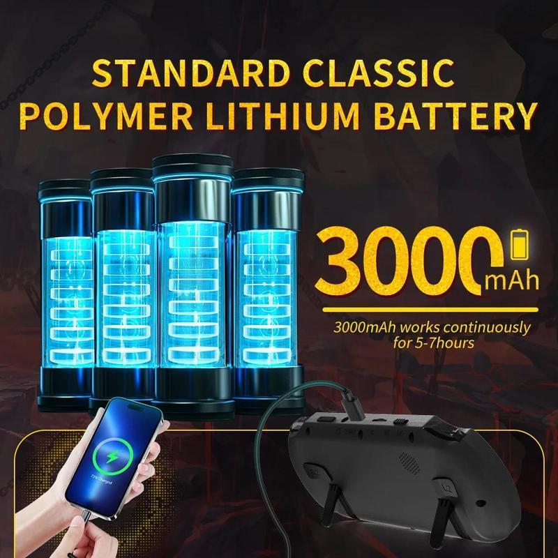 The YLW SF3000 offers a 4.5-inch IPS display for crisp visuals. Enjoy wireless multiplayer gaming anytime, anywhere! Compact, long-lasting, and packed with retro games, it’s perfect for kids and adults. Get yours now and start playing!