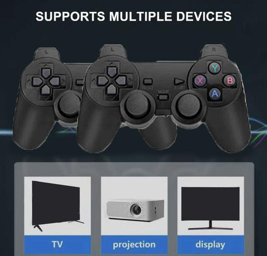 Summer special! Get this 2-controller wireless bundle . Enjoy HD gaming via HDMI output, compatible with major consoles. Plug & play for instant multiplayer fun!