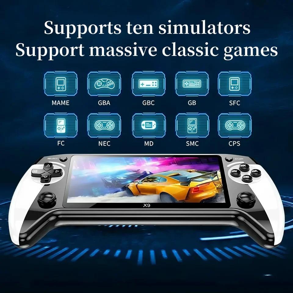 X9 5.5 Inch High-Defintion Ips Screenhandheld Game Console Supports P1 Arcade Hd Output For Dual Joystick GB GBA GBC games