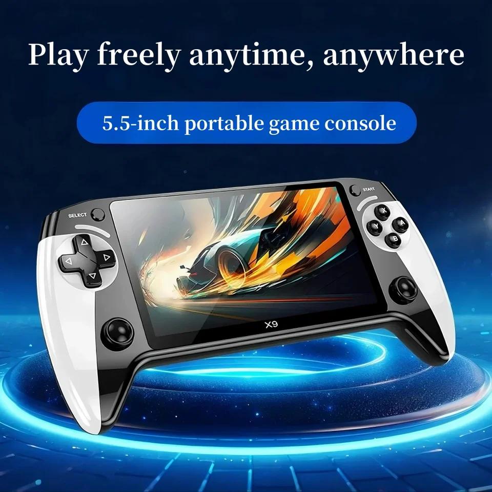 X9 5.5 Inch High-Defintion Ips Screenhandheld Game Console Supports P1 Arcade Hd Output For Dual Joystick GB GBA GBC games